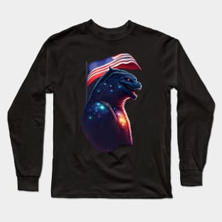 Godzilla Flag Fusion :Flagzilla Long Sleeve T-Shirt